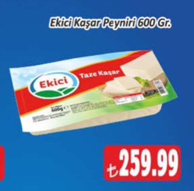 Ekici Kaşar Peyniri 600 Gr.