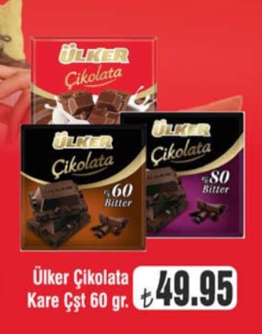 Ülker Çikolata Kare Çst 60 Gr.