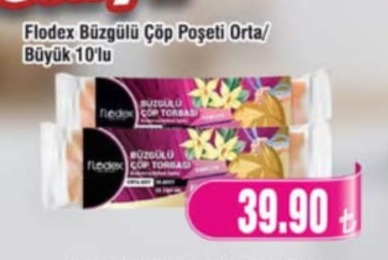 Flodox Büzgülü Çöp Poşeti Orta/Büyük 10'Lu