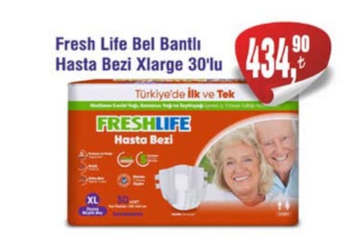 Fresh Life Bel Bantlı Hasta Bezi Xlarge 30'Lu