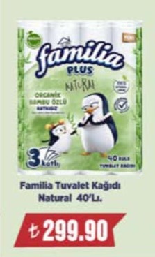 Familia Tuvalet Kağıdı Natural 40'Lı