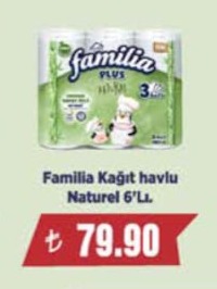 Familia Kağıt Havlu Naturel 6'Lı