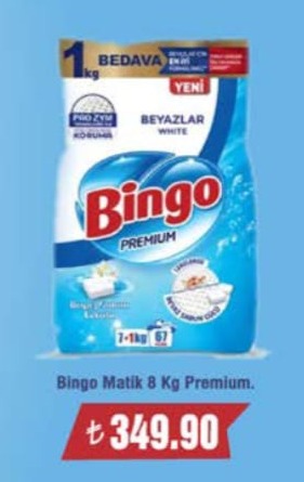 Bingo Matik 8 Kg Premium Beyazlar
