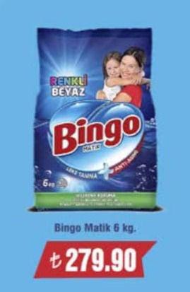 Bingo Matik 6 Kg Renkli Beyaz