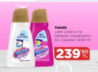 Vanish Leke Çıkarıcı Ve Deterjan Güçlendirici Sıvı Çeşitleri 1400 Ml