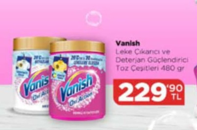 Vanish Leke Çıkarıcı Ve Deterjan Güçlendirici Toz Çeşitleri 480Gr