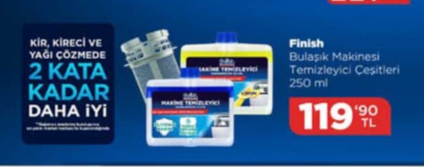 Finish Bulaşik Makinesi Temizleyici Çeşitleri 250 Ml