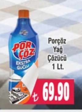 Porçöz Yağ Çözücü Ekstra Güçlü 1 Lt