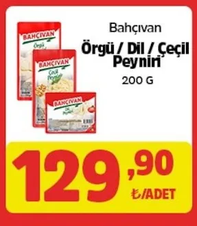 Bahçıvan Örgü / Dil / Çeçil Peyniri 200 G
