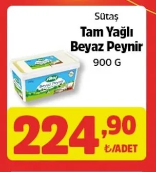Sütaş Tam Yağlı Beyaz Peynir 900 G