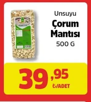 Unşuyu Çorum Mantısı 500 G