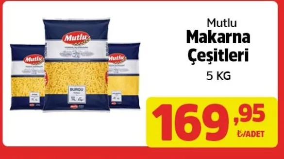 Mutlu Makarna Çeşitleri 5 Kg