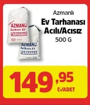 Azmanlı Ev Tarhanası Acılı/Acısız 500 G