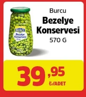 Burcu Bezelye Konservesi 570 G