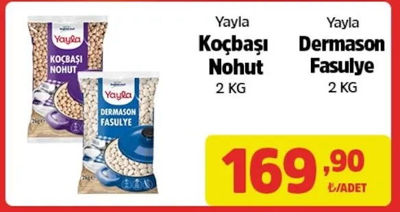 Yayla Koçbaşı Nohut & Dermason Fasulye 2 Kg
