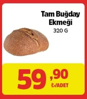 Tam Buğday Ekmeği 320 G
