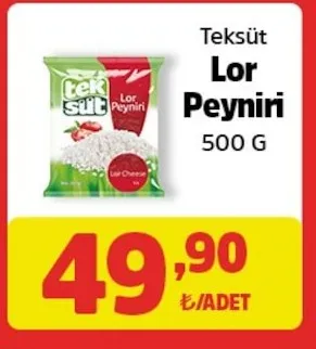 Teksüt Lor Peyniri 500 G