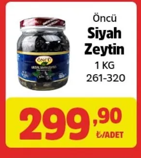 Öncü Siyah Zeytin 1 Kg