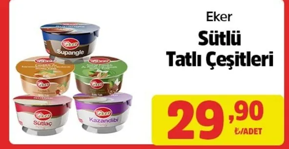Eker Sütlü Tatlı Çeşitleri