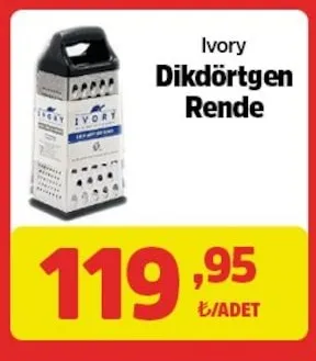 Ivory Dikdörtgen Rende