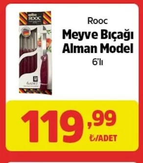Rooc Meyve Bıçağı Alman Model 6'Lı