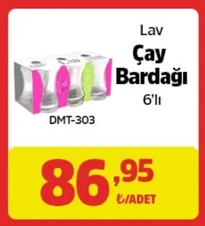 Lav Çay Bardağı 6'Lı