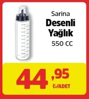 Sarina Desenli Yağlık 550 Cc