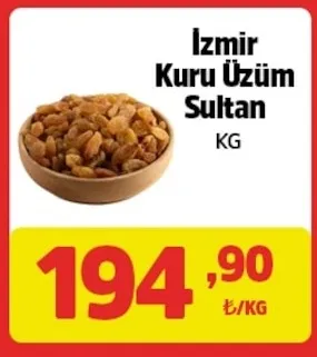 İzmir Kuru Üzüm Sultan Kg