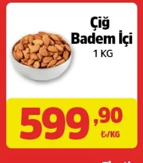 Çiğ Badem İçi 1 Kg