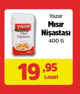 Yazar Mısır Nişastası 400 G