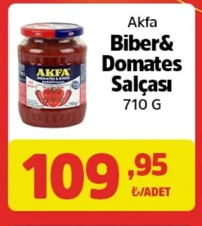 Akfa Biber & Domates Salçası 710 G