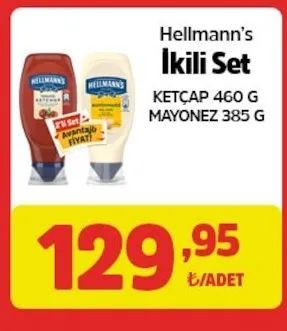 Hellmann'S İkili Set Ketçap 460 G Mayonez 385 G