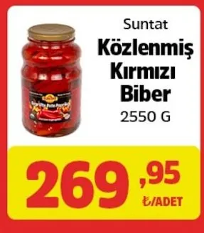 Suntat Közlenmiş Kırmızı Biber 2550 G