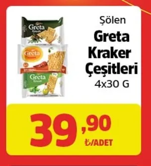 Şölen Greta Kraker Çeşitleri 4X30 G