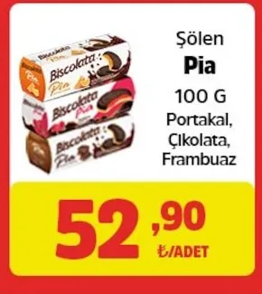 Şölen Pia 100 G Portakal, Çikolata, Frambuaz