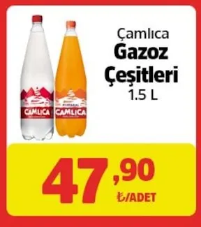 Çamlıca Gazoz Çeşitleri 1.5 L
