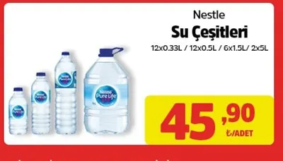 Nestle Su Çeşitleri 12X0.33L / 12X0.5L / 6X1.5L / 2X5L