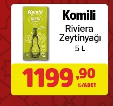 Komili Riviera Zeytinyağı 5 L