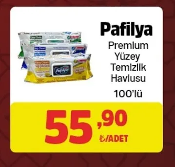 Pafilya Premium Yüzey Temizlik Havlusu 100'Lü