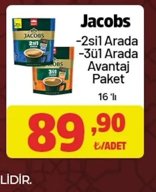 Jacobs 2Si1 Arada - 3Ü1 Arada Avantaj Paket 16'Lı