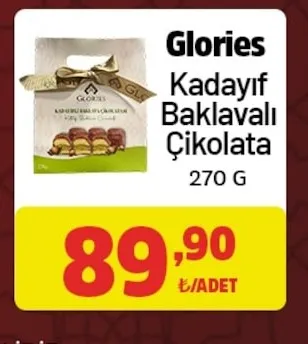 Glories Kadayıf Baklavalı Çikolata 270 G