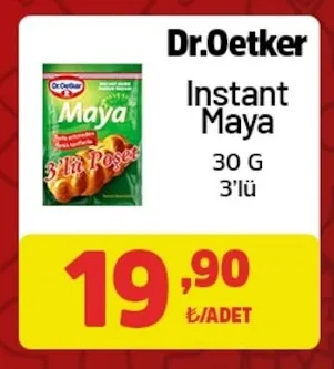 Dr. Oetker Instant Maya 30 G 3'Lü