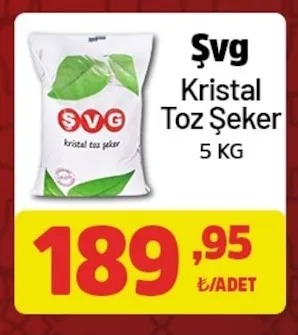Şvg Kristal Toz Şeker 5 Kg
