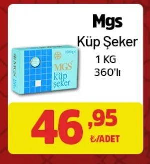 Mgs Küp Şeker 1 Kg 360'Lı