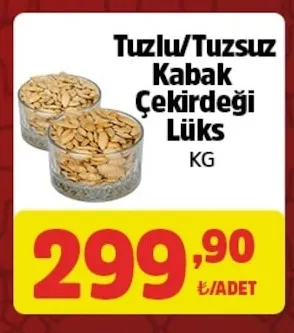 Tuzlu/Tuzsuz Kabak Çekirdeği Lüks Kg