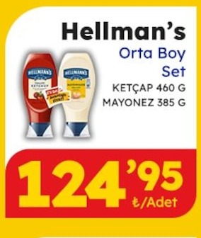 Hellman'S Orta Boy Set Ketçap 460 G Mayonez 385 G