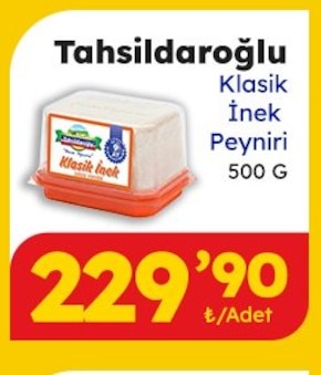 Tahsildaroğlu Klasik İnek Peyniri 500 G