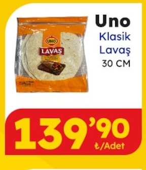 Uno Klasik Lavaş 30 Cm