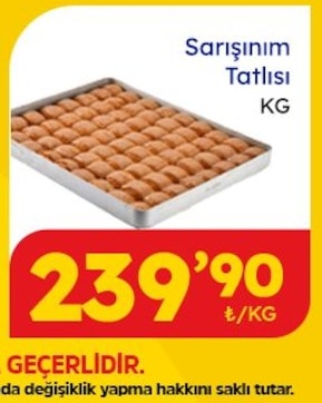 Sarışınım Tatlısı Kg