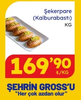 Şekerpare (Kalburabastı) 1Kg